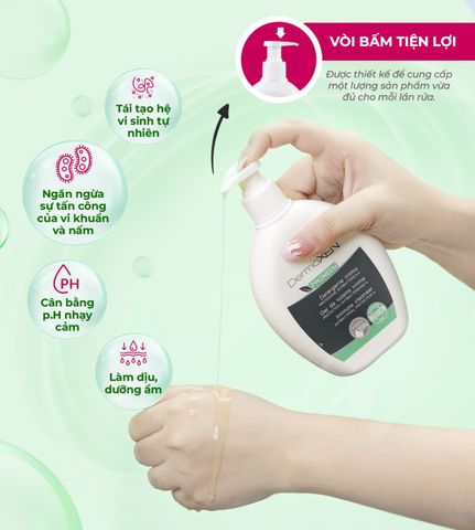 Dung Dịch Vệ Sinh Phụ Nữ DermoXen Proneem Ý - An Toàn Cho Phụ Nữ Mang Thai Và Sau Sinh, Kháng Khuẩn Từ Dầu Neem, Giúp Làm Sạch Vùng Kín