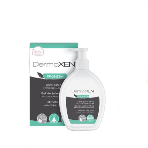 Dung Dịch Vệ Sinh Phụ Nữ DermoXen Proneem Ý - An Toàn Cho Phụ Nữ Mang Thai Và Sau Sinh, Kháng Khuẩn Từ Dầu Neem, Giúp Làm Sạch Vùng Kín