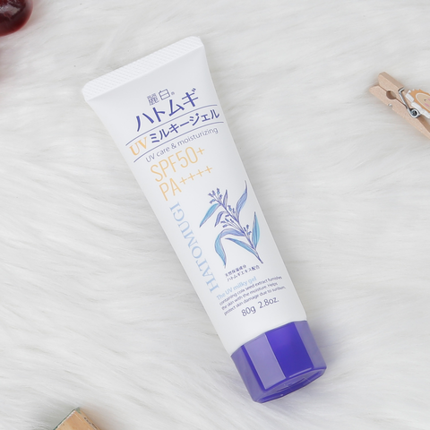 (Hàng nhập khẩu) Kem chống nắng dưỡng ẩm Hatomugi UV Care & Moisturizing SPF50+