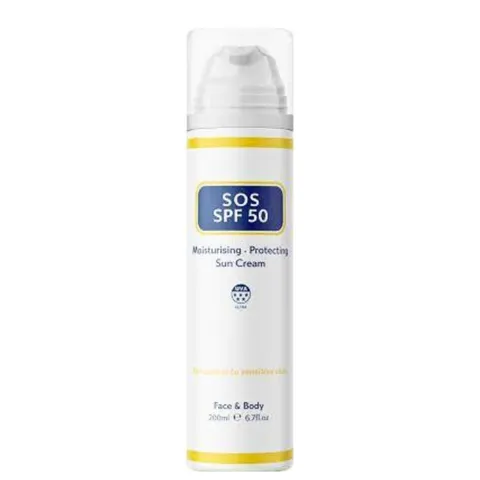 Kem Chống Nắng Vật Lý SOS SPF50 - Bảo Vệ Da Toàn Diện Khỏi Tia UVA/UVB, Dưỡng Ẩm & Chống Oxy Hóa Hiệu Quả - Hàng Nhập Khẩu 200ml