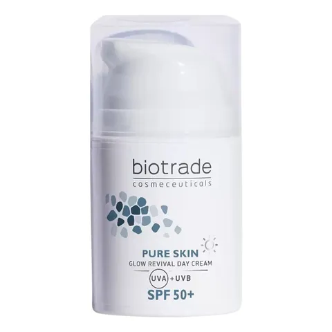 Kem Dưỡng Chống Nắng Biotrade Pure Skin Glow Revival Day Cream SPF50 - Dưỡng Ẩm, Tái Tạo Da, Chỉ Số Bảo Vệ SPF50, 50ml
