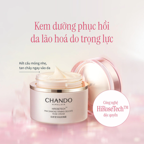 Kem Dưỡng Chando Himalaya Pink Diamond Nâng Cơ & Cấp Ẩm - Kem Dưỡng Da Anti-Aging cho Da Khô, Chảy Xệ, 55g