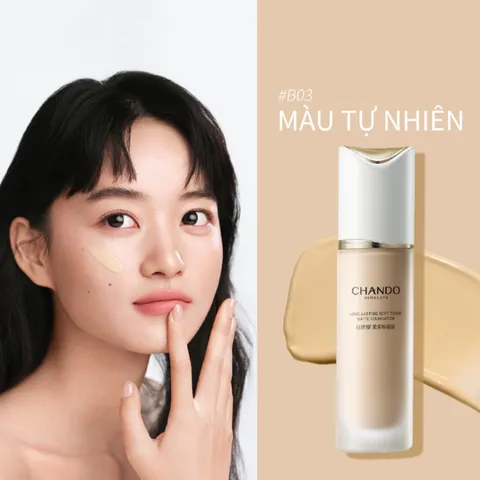 Kem Nền Chando Himalaya Long-Lasting Matte Foundation - Kiềm Dầu, Che Phủ Tốt, Lớp Nền Tự Nhiên, Thích Hợp Da Dầu 30ml