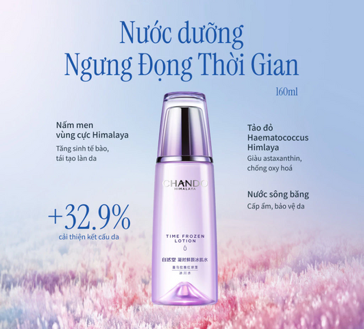 Lotion Dưỡng Ẩm Chando Himalaya Time Frozen - Chống Lão Hóa, Cân Bằng Độ Ẩm, Phù Hợp Mọi Loại Da, 160ml