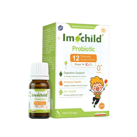 Men vi sinh 12 chủng Imochild Probiotic cho bé - Hỗ trợ tiêu hóa và cân bằng hệ vi sinh đường ruột, dễ dàng sử dụng dạng nhỏ giọt 10ml