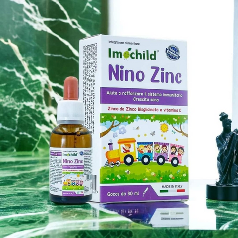 Siro Imochild Nino Zinc - Bổ Sung Kẽm Hữu Cơ & Vitamin C Cho Trẻ, Tăng Cường Đề Kháng, Dễ Uống, Vị Ngon 30ml