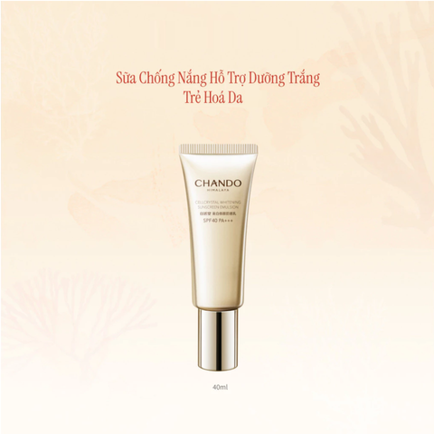 Sữa Chống Nắng Chando Himalaya Cellcrystal Whitening Emulsion SPF 40 - Bảo Vệ Da UV, Dưỡng Trắng, Chống Oxy Hóa, Phù Hợp Mọi Loại Da