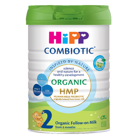 Sữa HiPP Organic Combiotic số 2 cho trẻ từ 6 tháng - Hỗ trợ phát triển toàn diện, tăng sức đề kháng, hộp 800g nguyên liệu hữu cơ