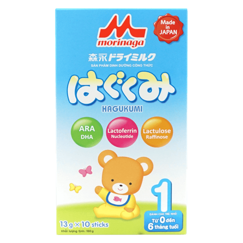 Sữa Morinaga 1 Nhật Bản Dạng Thanh Cho Bé Từ 0-6 Tháng - Giàu Lactoferr Chống Tăng Đề Kháng, Hỗ Trợ Tiêu Hóa Cho Trẻ Nhỏ