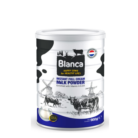 Sữa Tươi Dạng Bột Nguyên Kem Blanca Hà Lan 900g - Sữa Không Đường Dinh Dưỡng Cao, Phù Hợp Cho Trẻ Từ 1 Tuổi Trở Lên