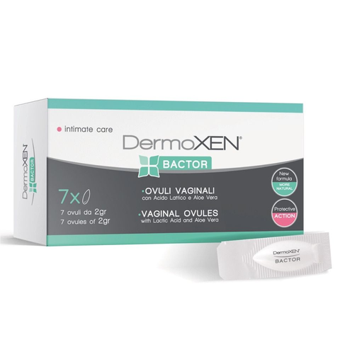 Viên Đặt Vùng Kín Dermoxen Bactor - Hỗ Trợ Tái Tạo Niêm Mạc, Cân Bằng pH, Duy Trì Môi Trường Sạch Khỏe Cho Phụ Nữ