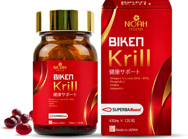 Viên Uống Dầu Nhuyễn Thể Biken Krill Superba Boost Omega-3 Nhật Bản - Giúp Tăng Cường Trí Nhớ, Sức Khỏe Tim Mạch, Khớp Tốt