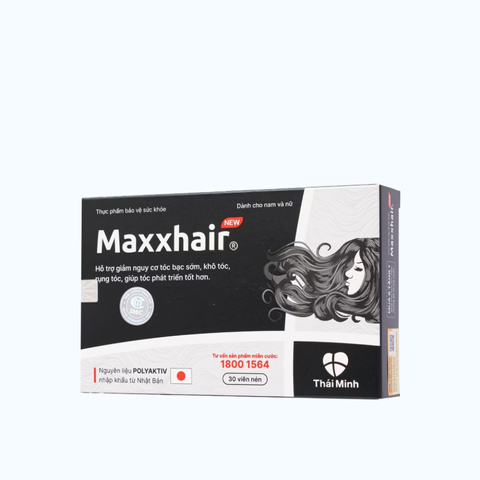 Viên uống Maxxhair Hỗ Trợ Giảm Rụng Tóc - Bổ Sung Dưỡng Chất Phục Hồi Tóc, Hộp 30 Viên cho Nam Nữ Trưởng Thành