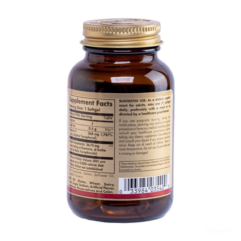 Viên Uống Solgar Vitamin E 268mg (400 IU) - Bổ Sung Vitamin E Tự Nhiên Giúp Bảo Vệ Làn Da và Hệ Miễn Dịch