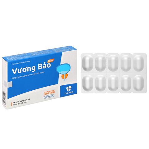 Viên uống Vương Bảo Thái Minh cho nam giới - Hỗ trợ sức khỏe tuyến tiền liệt từ thảo mộc tự nhiên - Hộp 20 viên