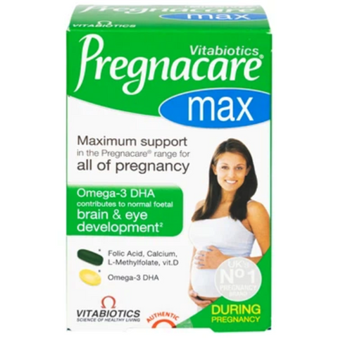 Viên Vitamin Bà Bầu Pregnacare Max Omega 3 DHA Vitabiotics - Bổ Sung Dinh Dưỡng Tốt Nhất Cho Mẹ và Thai Nhi, Hộp 84 Viên