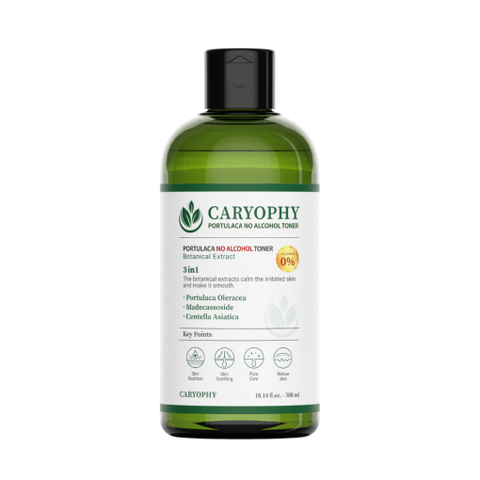 Nước Hoa Hồng Caryophy Portulaca Toner Không Cồn 300ml - Dành Cho Da Dầu Mụn, Lành Tính, Dịu Nhẹ, Cân Bằng Da