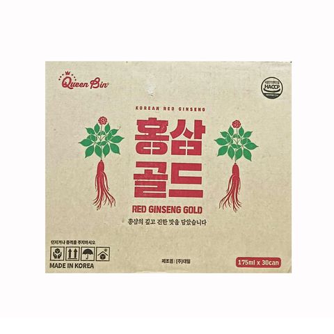 Nước Hồng Sâm Queen Bin Dạng Lon 175ml - Phục Hồi Năng Lượng, Giải Nhiệt, Giảm Căng Thẳng - Thức Uống Bổ Dưỡng Hàn Quốc