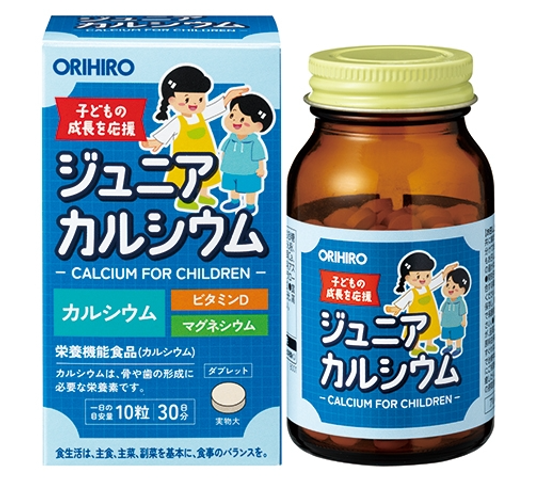 Viên nhai canxi Orihiro Junior Calcium - Hỗ trợ tăng chiều cao cho trẻ em, bổ sung vitamin D và khoáng chất thiết yếu, hộp 300 viên