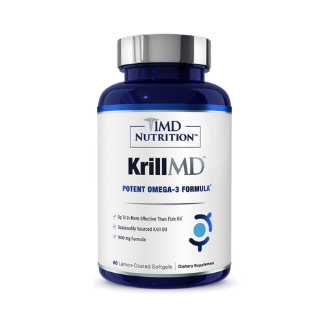 Viên uống dầu nhuyễn thể 1MD Nutrition KrillMD Omega-3 1600mg - Duy trì sức khỏe tim mạch, cải thiện trí nhớ và sức khỏe da