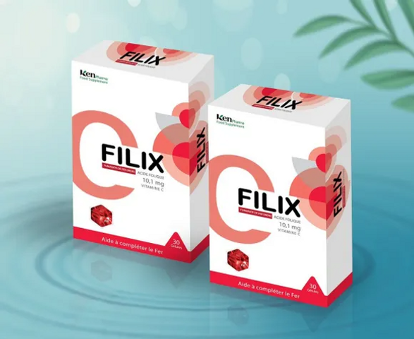 Viên Uống Bổ Sung Sắt Filix KenPharma - Hỗ Trợ Thiếu Máu, Vitamin C & Acid Folic, Hộp 30 Viên Dễ Uống
