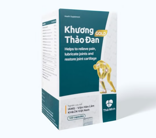 Viên uống Khương Thảo Đan Gold Thái Minh - Hỗ trợ xương khớp, giảm đau nhức, phục hồi sụn khớp - Hộp 30 viên bổ trợ khỏe mạnh