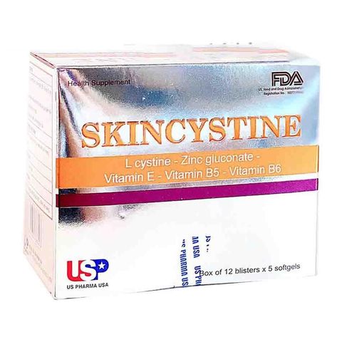 Viên Uống Dưỡng Trắng Da Skincystine - Hỗ Trợ Giảm Thâm Nám, Cải Thiện Độ Sáng Da, Làm Đẹp Từ Bên Trong - Hộp 60 Viên