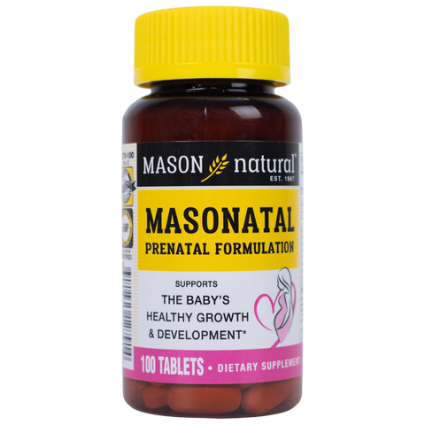 Vitamin Tổng Hợp Cho Bà Bầu Mason Natural Masonatal - Hỗ Trợ Sức Khỏe Mẹ và Phát Triển Thai Nhi - 100 Viên
