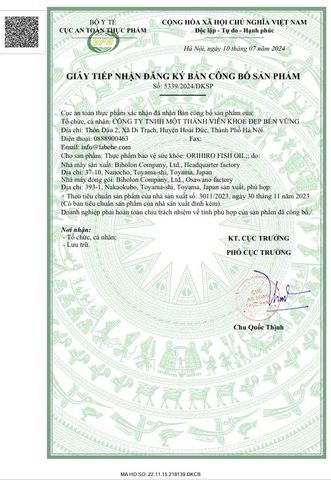 Dầu Cá Omega 3 Orihiro Nhật Bản 180 Viên - Hỗ Trợ Tim Mạch, Trí Não và Thị Lực, Hàm Lượng Omega 3 Cao 300mg Trong 1 Liều Dùng