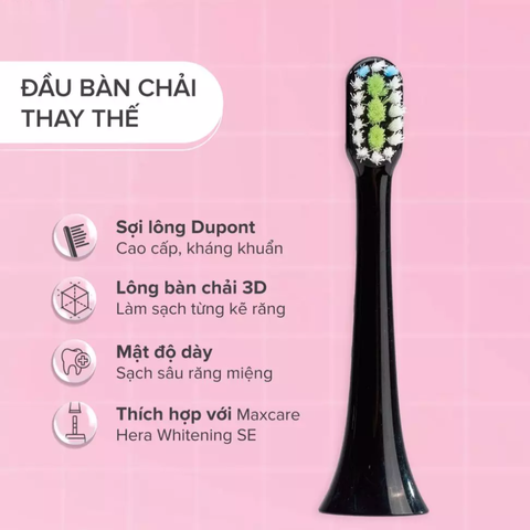 Bộ 2 Đầu Bàn Chải Dupont Cho Bàn Chải Điện Maxcare Hera Whitening SE - Lông Mềm êm Dịu, Làm Sạch Sâu, Thay Thế Dễ Dàng