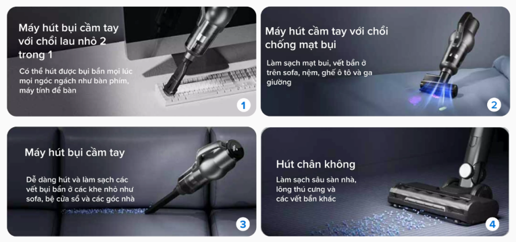 Máy Hút Bụi Lau Nhà Cầm Tay Không Dây 5in1 Maxcare Maxbot V6 - Lực Hút Mạnh, Tiện Lợi Cho Gia Đình Hiện Đại