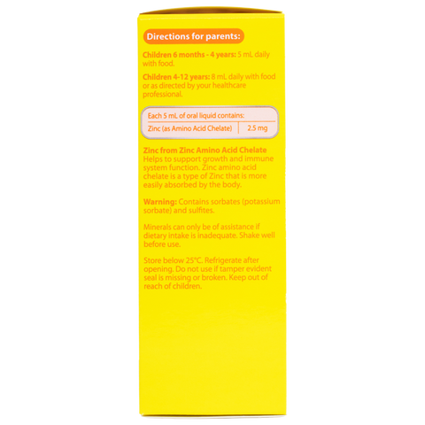 Nature's Way Kids Smart Liquid Zinc - Bổ sung kẽm cho bé từ 6 tháng tuổi, hỗ trợ đề kháng và kích thích cảm giác thèm ăn, 100ml