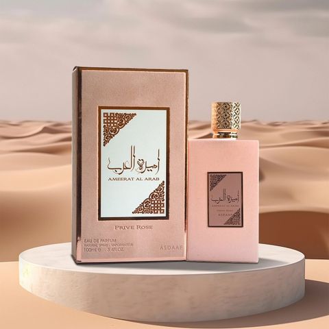 Nước Hoa Nữ Asdaaf Ameerat Al Arab Prive Rose EDP 100ml - Hương Hoa Cỏ Trái Cây Sang Trọng, Quyến Rũ, Gợi Cảm 2023