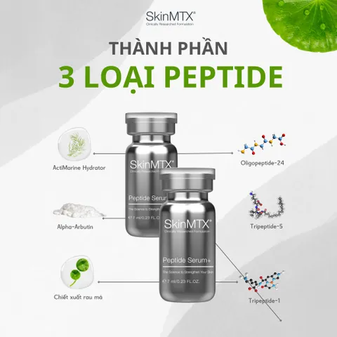 Serum Hỗ Trợ Trẻ Hóa Da SkinMTX Peptide - Phục Hồi Độ ẩm, Giảm Nhăn, Da Tươi Trẻ - Dành Cho Mọi Loại Da 14ml