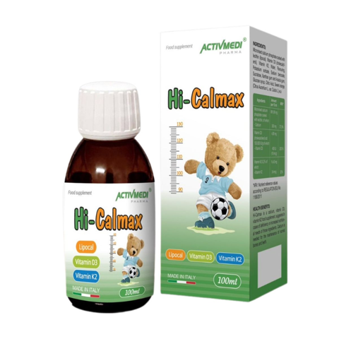 Siro Hi-Calmax - Bổ Sung Canxi, Vitamin D3 và K2 Cho Bé, Hỗ Trợ Xương Răng Chắc Khỏe, Tăng Trưởng Tự Nhiên, Dạng Siro Ngọt Dịu 100ml