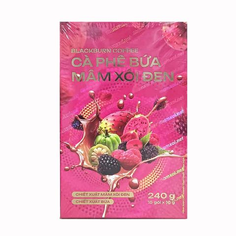 Cà Phê Mâm Xôi Đen Premium Blackberry Coffee - Giảm Cân Hiệu Quả, Hương Vị Thơm Ngon, Dễ Uống, Hỗ Trợ Đốt Cháy Mỡ Thừa