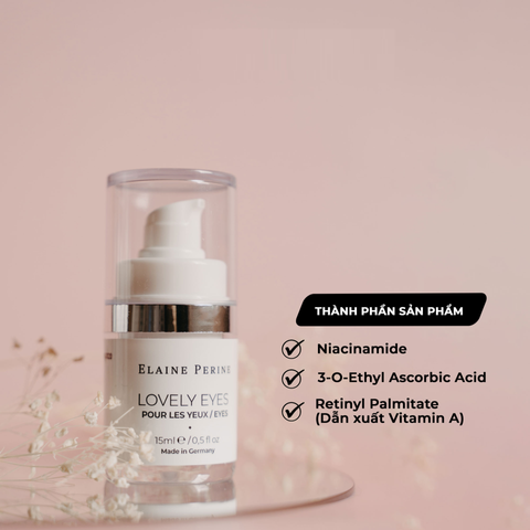 Kem Dưỡng Mắt Elaine Perine Lovely Eyes Cream - Chống Oxy Hóa, Giảm Quầng Thâm, Bọng Mắt - Chăm Sóc Da Vùng Mắt Rạng Rỡ, Trẻ Trung