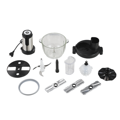 Máy Xay Thịt Đa Năng Nagakawa NAG0822 350W - 6 Chức Năng Xay, Thái, Băm, Đánh Trứng, Bóc Tỏi, Cối Thủy Tinh 2L