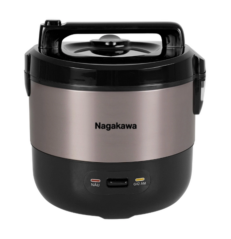 Nồi Cơm Điện Nagakawa NRC3816 1.5L - Công Suất 700W, Công Nghệ Ủ Ấm 3D, Phù Hợp Gia Đình 3-5 Người, Giữ Ẩm Lâu Hơn