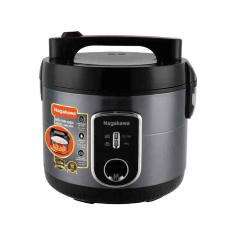 Nồi Cơm Điện Nagakawa NRC3818 1.5L - Công Suất 700W, Chống Dính Dày, Phù Hợp Gia Đình 3-5 Người, Nấu Cơm Chín Đều, Giữ Ấm 3D