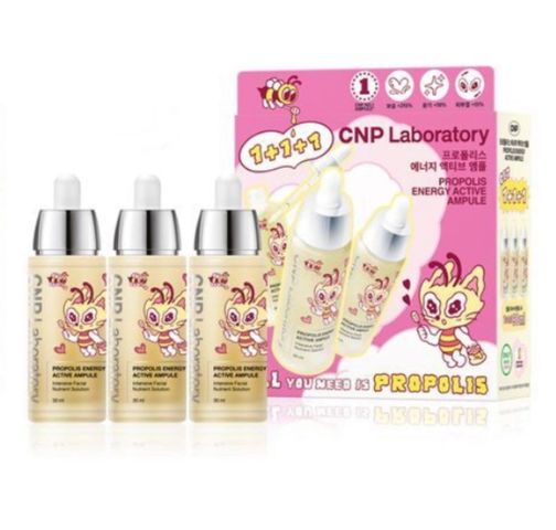 Set 3 Chai Serum Keo Ong CNP Laboratory Propolis Energy Active Ampule - Tăng Cường Ẩm, Chống Oxy Hóa & Phục Hồi Da Mềm Mại