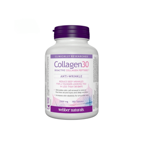 (Hàng nhập khẩu) Viên uống đẹp da Webber Naturals Collagen30 Anti-Wrinkle 2500mg