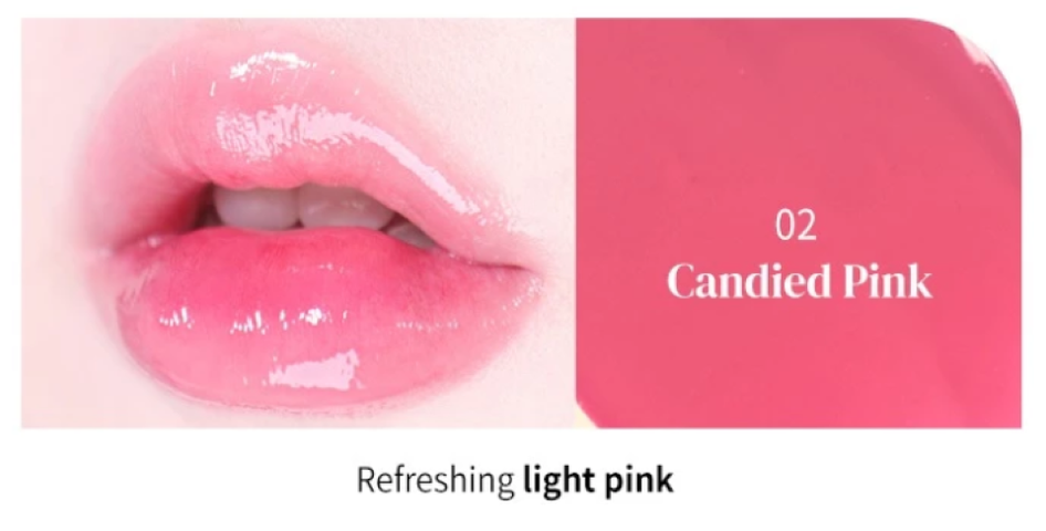 Son Tint Macqueen NewYork Dewy Water Glow Lip 02 Candied Pink - Chất son mỏng nhẹ, bóng ẩm tự nhiên cho đôi môi tươi tắn, mềm mịn