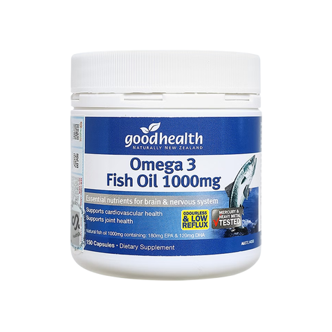 Viên uống dầu cá Goodhealth Omega 3 Fish Oil 1000mg - Bổ sung Omega-3 EPA, DHA giúp phát triển não bộ, tốt cho mắt và tim mạch