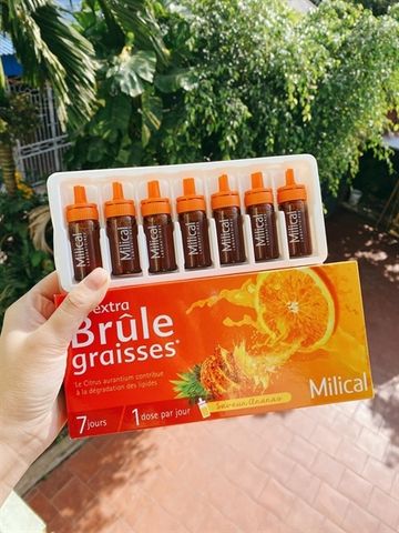 Nước Detox Milica Extra Brule Graisse 7 Ống Vị Cam Dứa