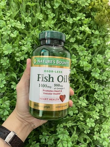 Viên uống dầu cá Nature's Bounty 1400Mg Omega-3 980Mg - Hỗ trợ sức khỏe tim mạch và não bộ 130 viên