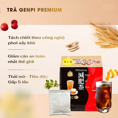 Trà Genpi Tea Premium 36 Gói X5G