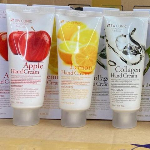 Kem Dưỡng Da Tay 3W Clinic 100ml - Dưỡng Ẩm, Phục Hồi Cho Da Tay Khô Thô Ráp - Than Tre
