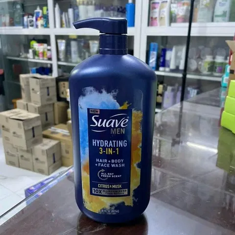 Sữa Tắm Gội Suave Men 3in1 Mỹ - Dưỡng Da Body, Hương Thơm Nam Tính, Tiện Lợi Cho Nam Giới