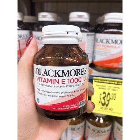 Viên Uống Bổ Sung Vitamin E 1000Iu Blackmores Natural 30 Viên